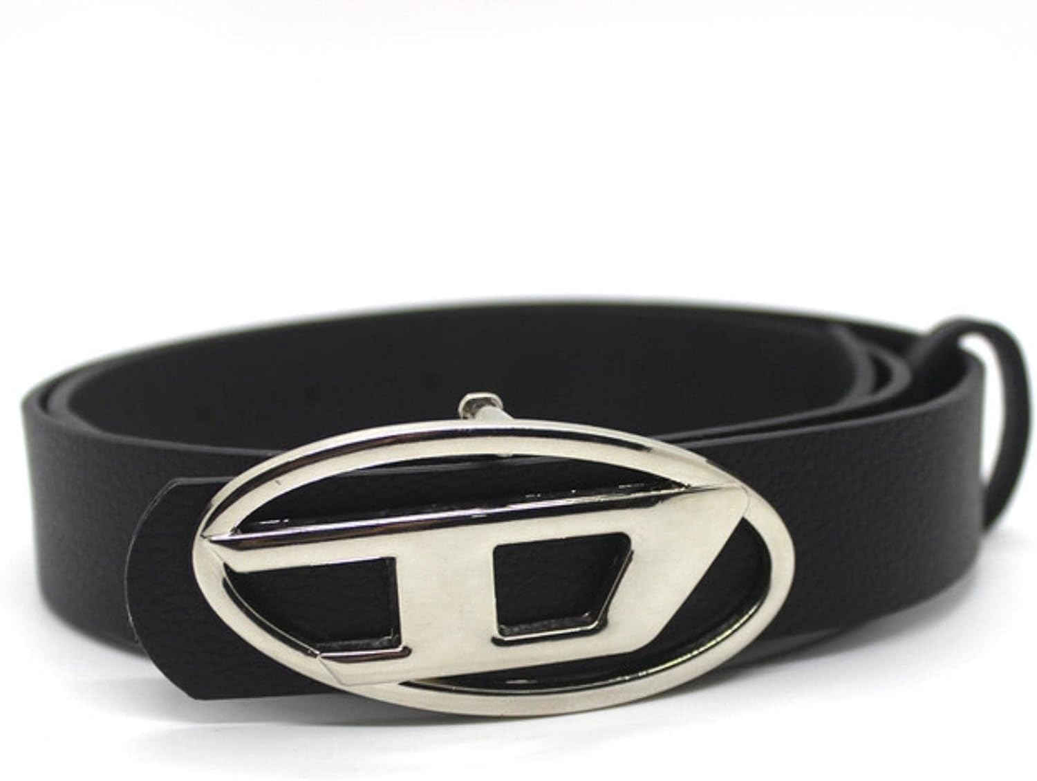 Cookoe Ovale Metall-Buchstabenschnalle, für Damen und Herren, Pu, Dekorativer Gürtel, Luxuriöses-Design, Persönlicheil, Vielseeitiger Gürtele