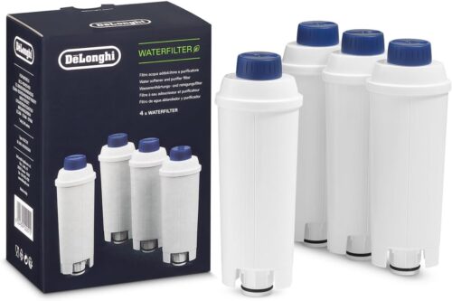 De’longhi DLSC321 Original Wasserfilterpackung von 4 – Zubehör für De’longhi Vollautomatische Kaffeemaschinen mit Wasserfilter, Pflege und Schutz der Maschine, optimiert Kaffeequalität und