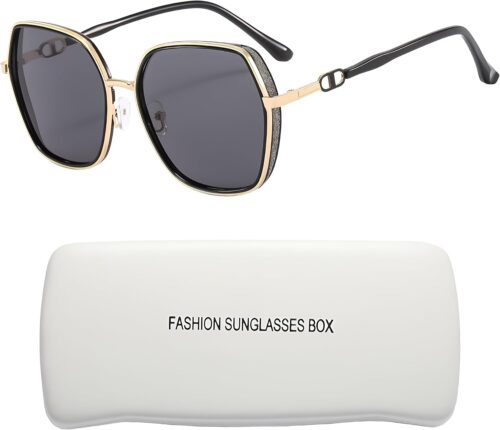 Yavo-EU Frauen polarisierte Sonnenbrille UV 400 Vintage polarisierte Frauen Sonnenbrille Übergroße Sonnenbrille Frauen zum Reisen, Fahren und Angeln