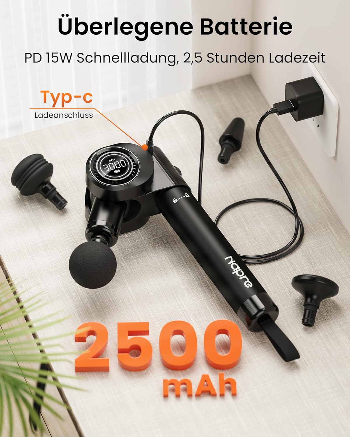 Napre -Massage -Pistolenmuskel -Percussion -Massagebast – Bild 6