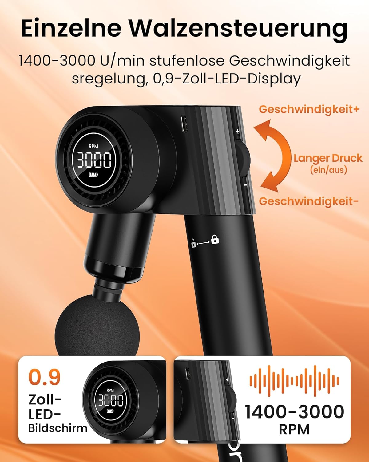 Napre -Massage -Pistolenmuskel -Percussion -Massagebast – Bild 5