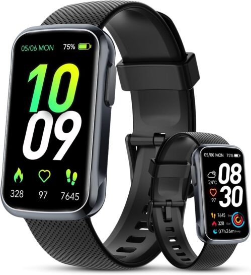 Timu Fitness Tracker, 1,47 -Zoll -HD -Display -Fitnessuhr mit Herzfrequenzmonitor, Schlafmonitor, Schrittzähler Uhr mit mehr als 20 Sportmodi, IP68 Water of Activity Tracker, SmartWatch -Frauen Männer