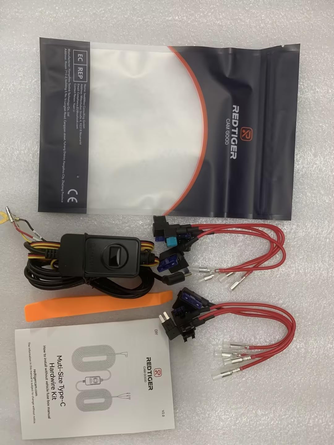 Redteliger F7N Dash Cam Hardwire Kit, Dashboard-Kamera-Ladekabel-Kabel-Kabel 12V-24 V bis 5 V mit Sicherungskit, Niedrigspannungsschutz für Dash Cam Double-4-Sicherungen – Bild 6