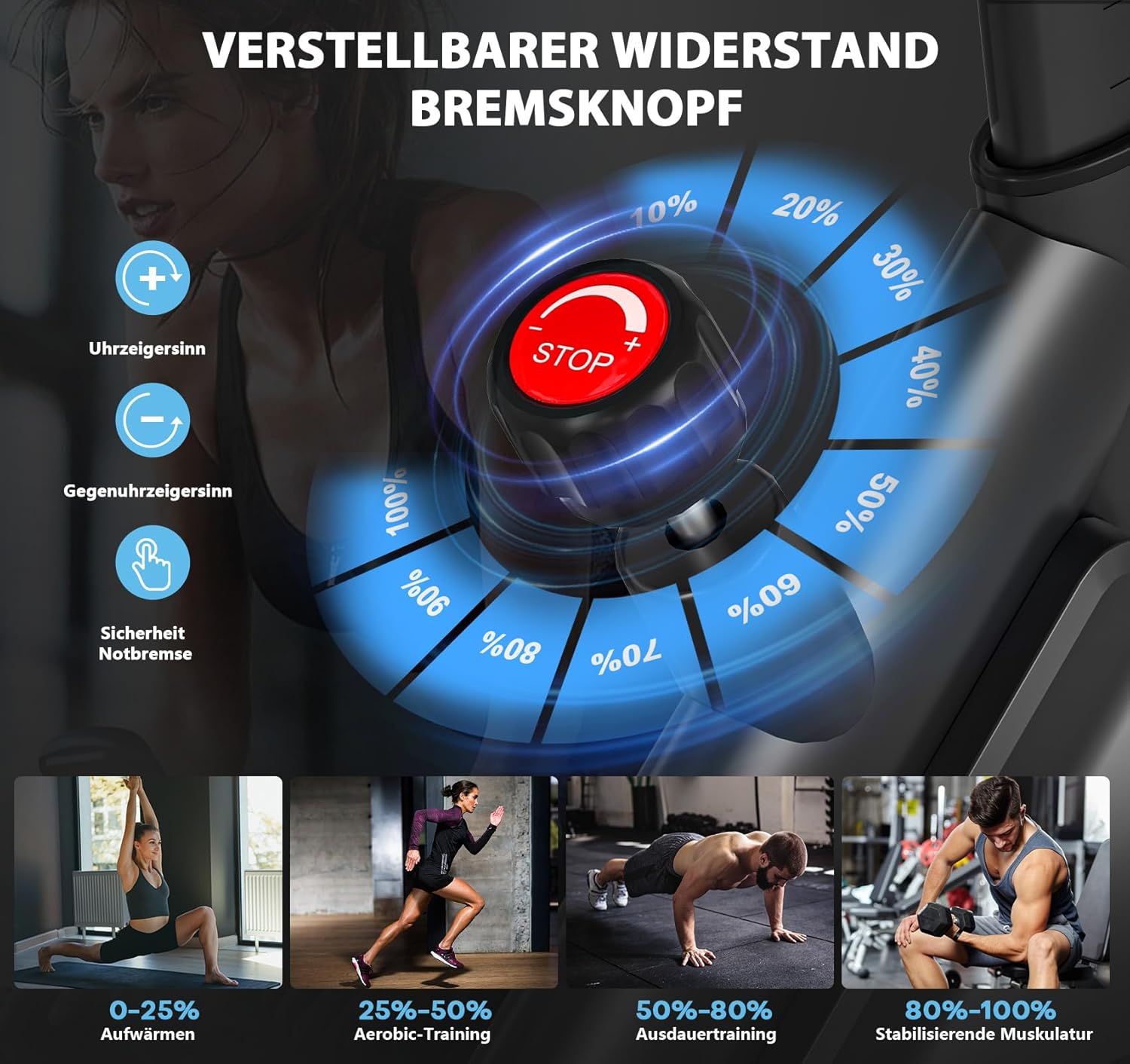 Slunse Quiet Home Trainer Ergometer mit App -Verbesserung des LCD -Monitors, Innenbike mit einstellbarem Widerstand und Fitnessbike bis zu 180 kg für Cardio -Training zu Hause – Bild 6