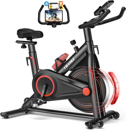 2025 Neu Heimtrainer Fahrrad MIT App, Chaoke Profi Ultraisser Ergometer Heimtrainer MIT Magnetwiderstand, Superwechem und atmungsaktivem sitz, Innenhometrainer-MIT y-Stabil-Basis, bis 160 kg